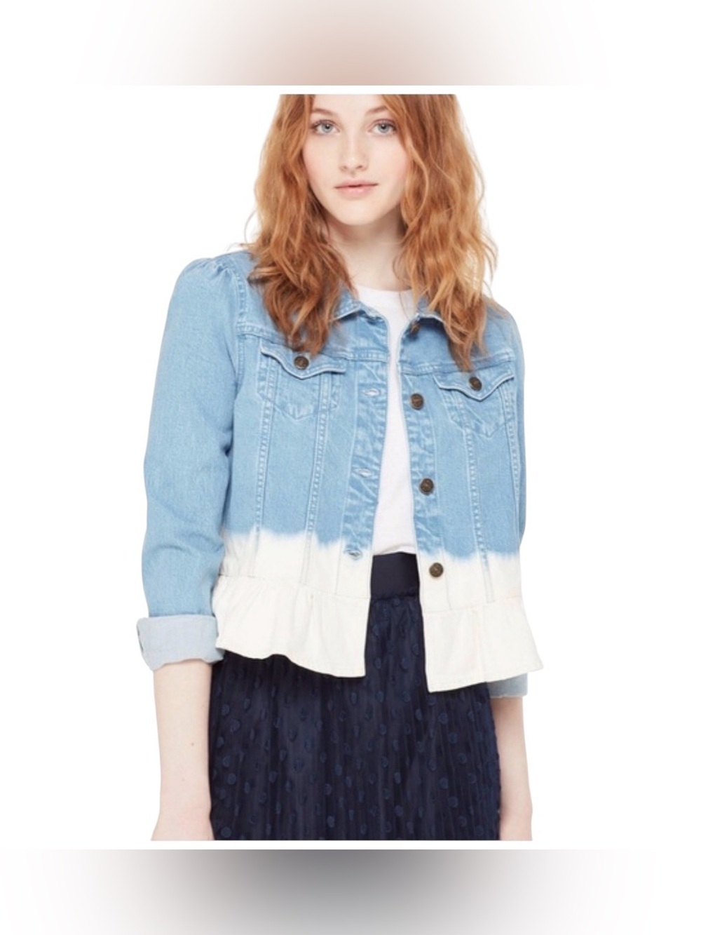 Broome Street Dip Dye Denim Jacket Medium Kate Spade